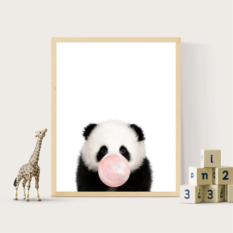 Elephant Blowing Bubbles Frameless Painting