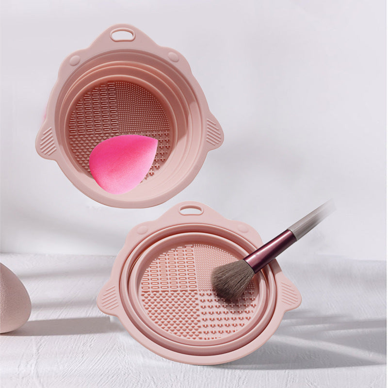 Silicone Folding Wash Bowl Makeup Circle