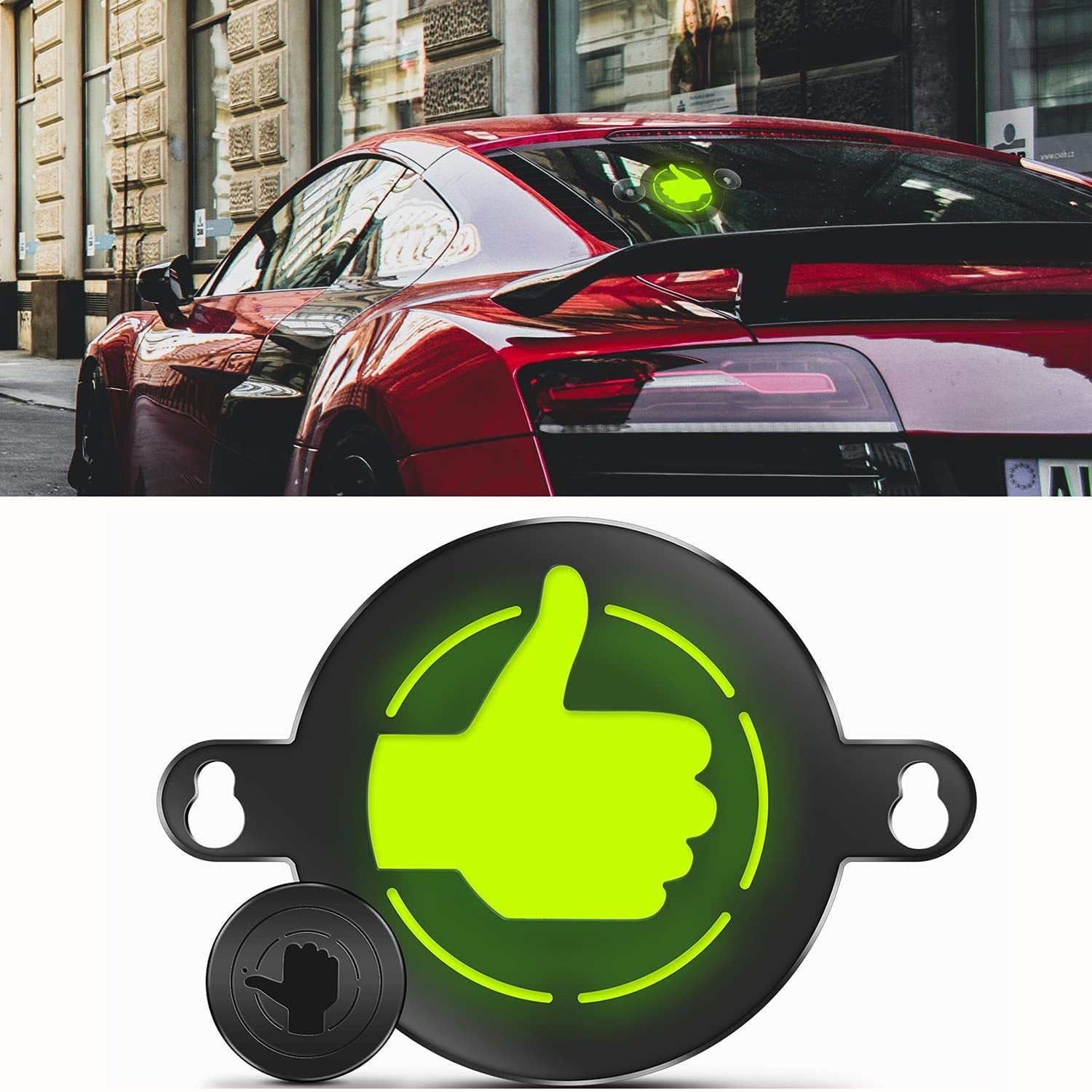 Black Plastic Car Thank You Light